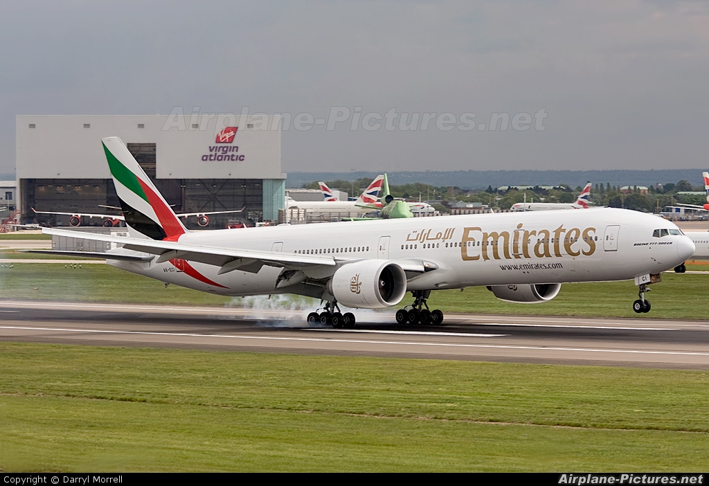 Emirates Airlines A6-ECI aircraft at London - Heathrow