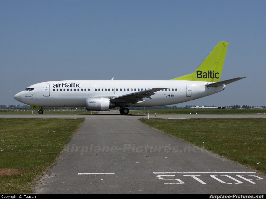 Air Baltic YL-BBR aircraft at Amsterdam - Schiphol