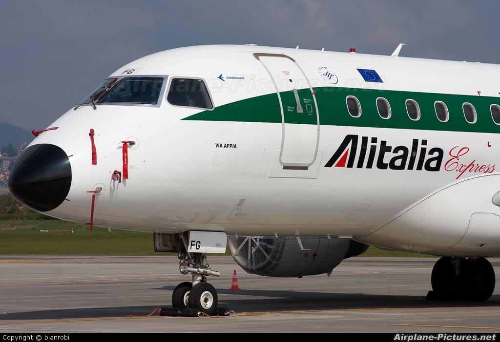 Alitalia Express EI-DFG aircraft at Bergamo - Orio al Serio