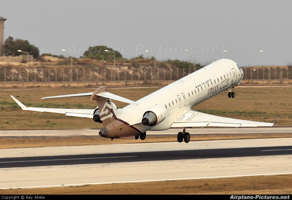 Libyan Airlines 5A-LAB aircraft at Malta Intl