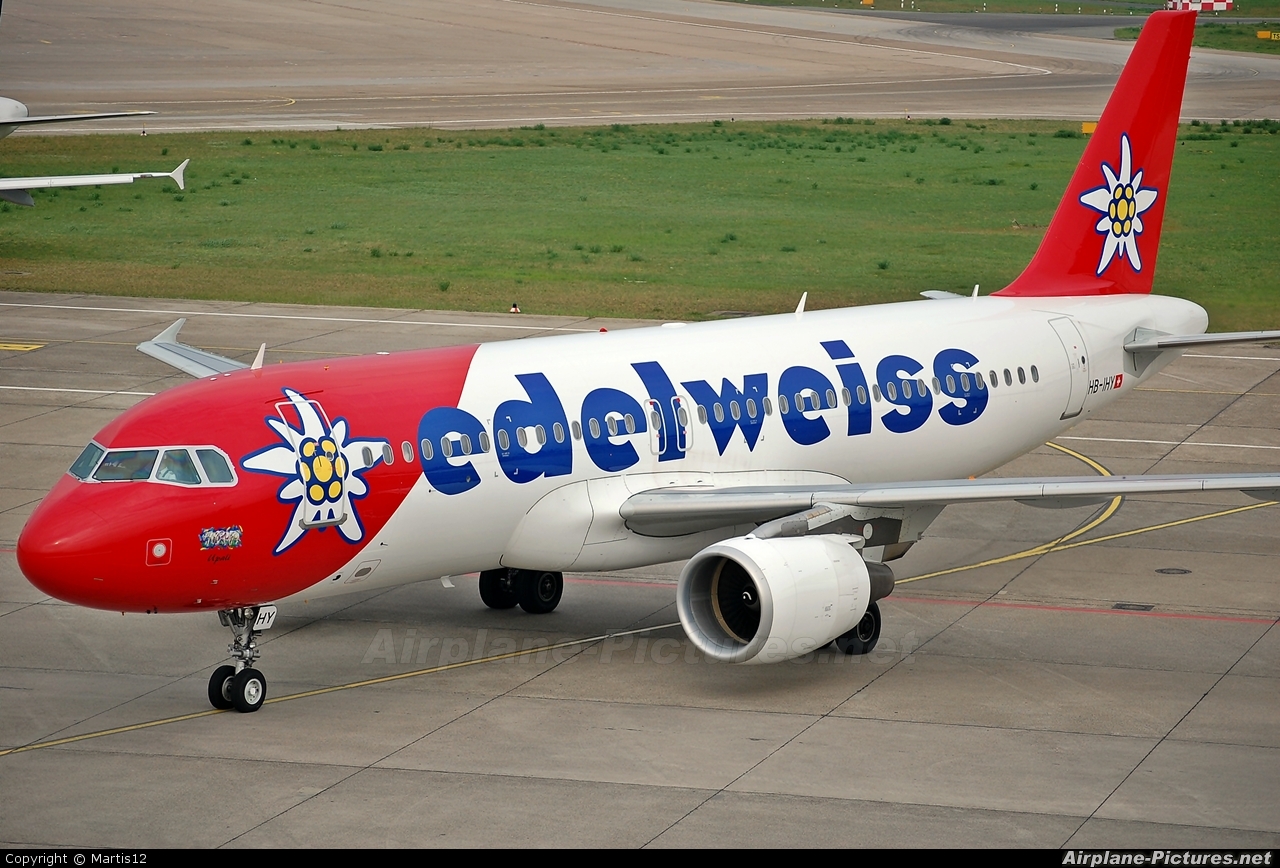 Edelweiss HB-IHY aircraft at Berlin - Tegel