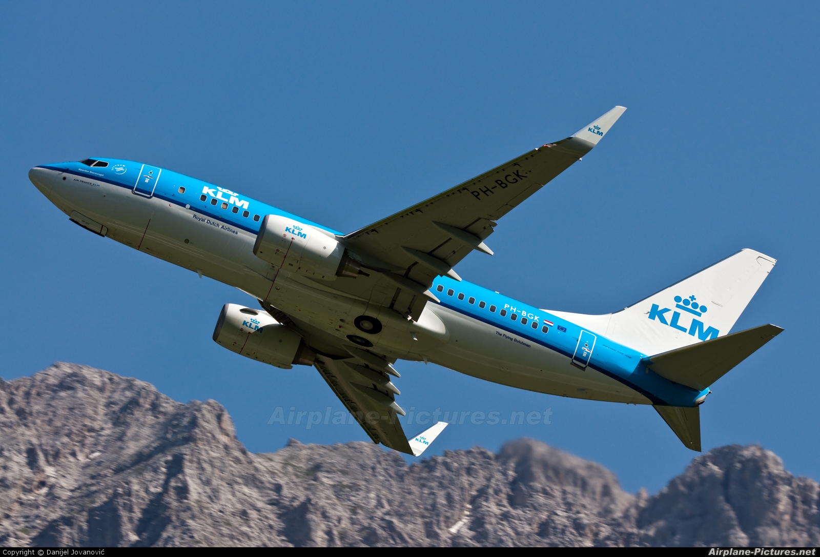KLM PH-BGK aircraft at Innsbruck
