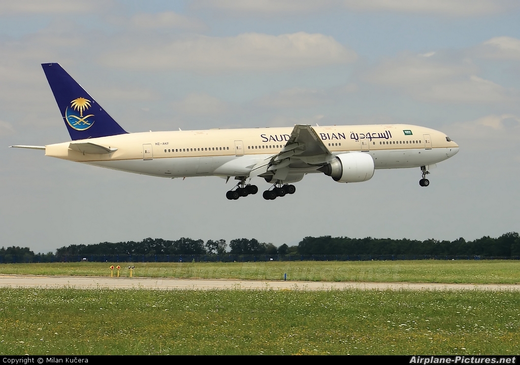 Saudi Arabian Airlines HZ-AKF aircraft at Prague - Václav Havel