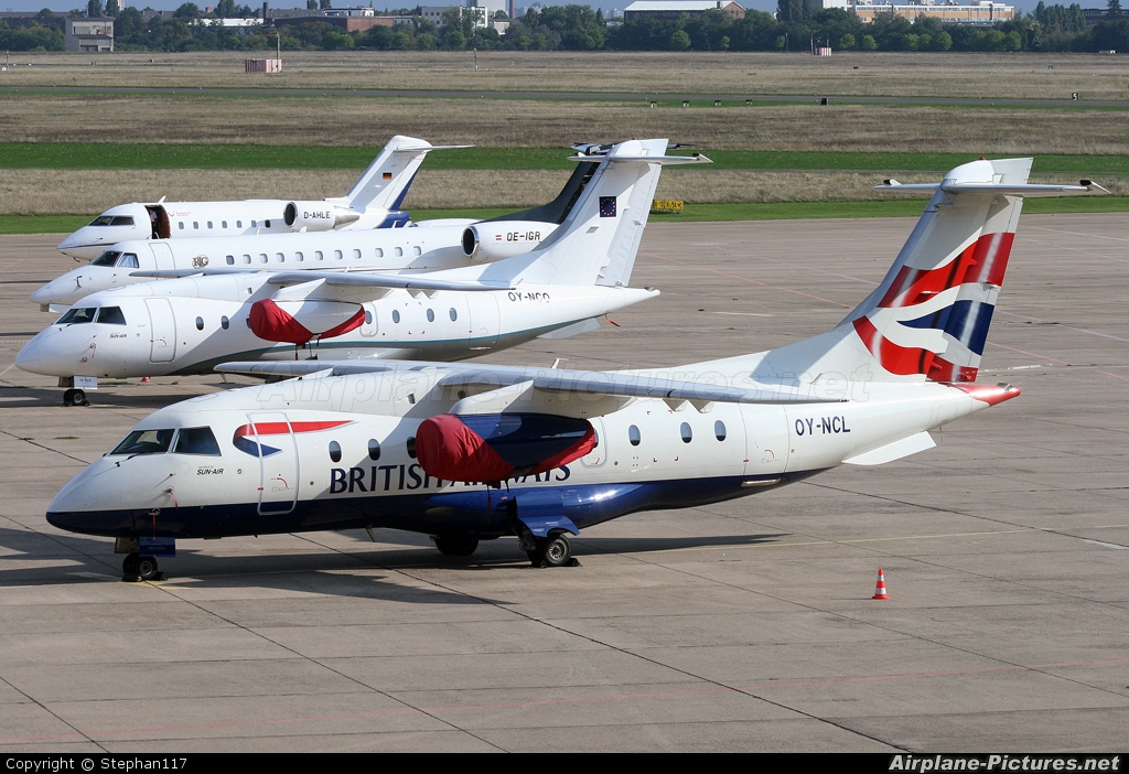 British Airways - Sun Air OY-NCL aircraft at Berlin - Tempelhof
