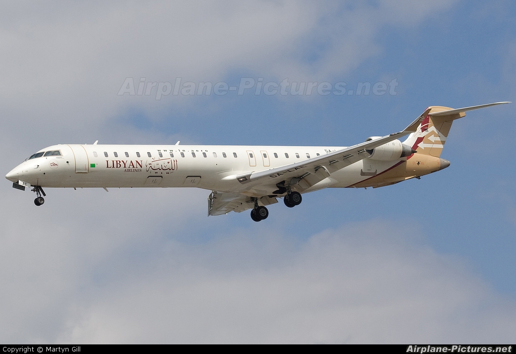 Libyan Airlines 5A-LAE aircraft at London - Heathrow