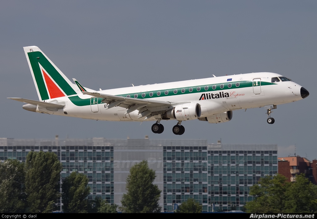 Alitalia Express EI-DFL aircraft at Milan - Linate