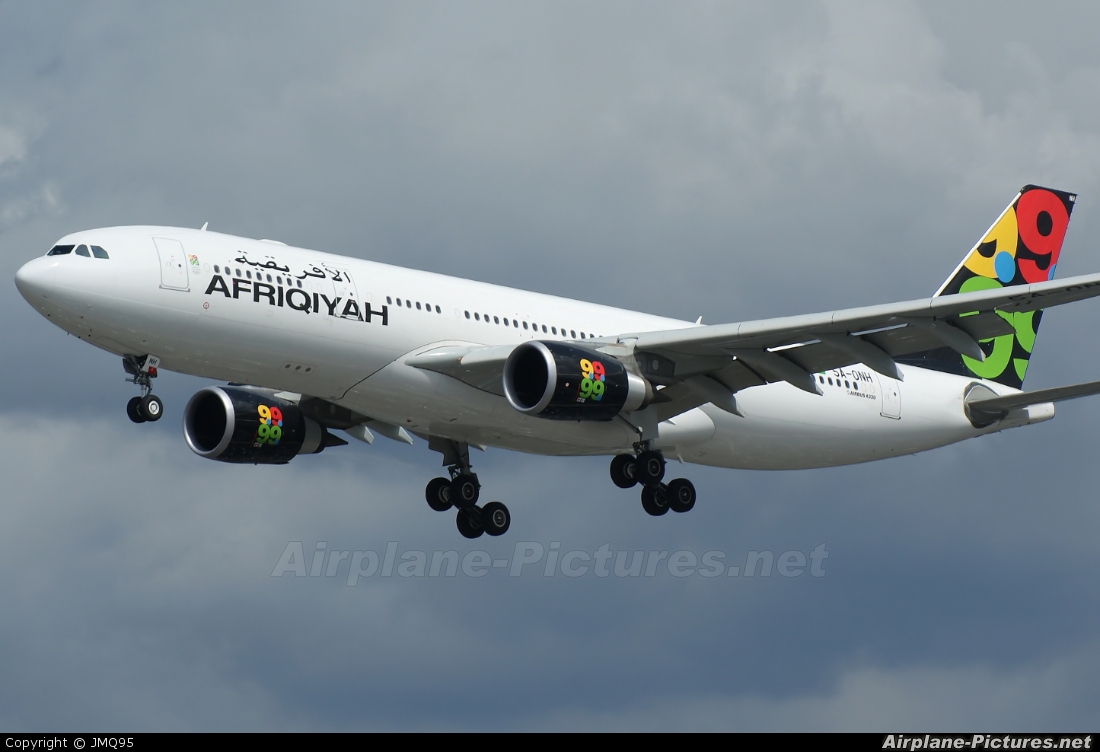 Afriqiyah Airways 5A-ONH aircraft at London - Gatwick