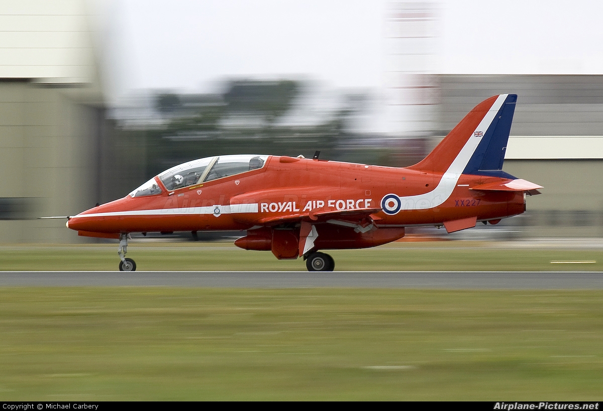Royal Air Force "Red Arrows" XX227 aircraft at Fairford