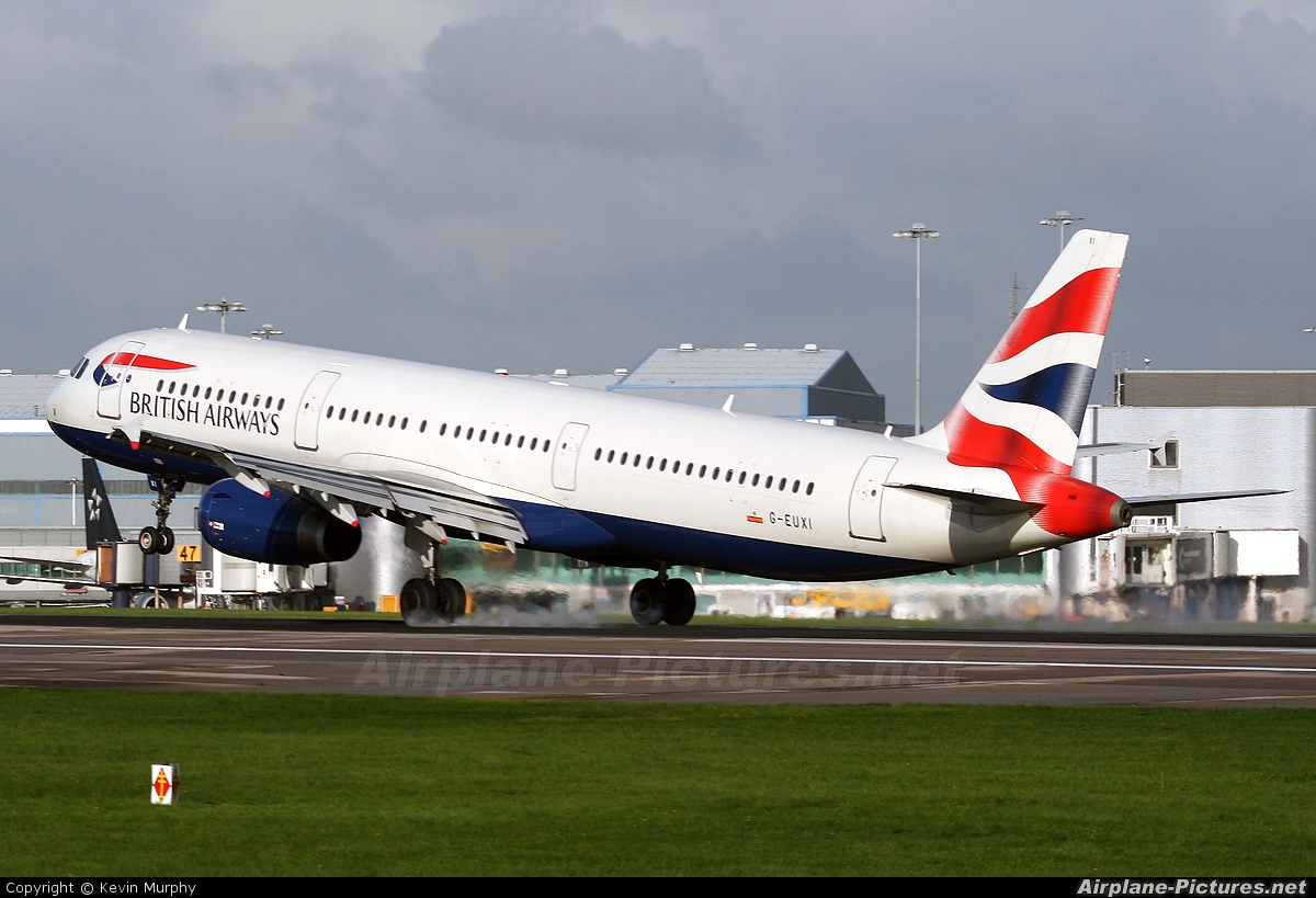 British Airways G-EUXI aircraft at Manchester