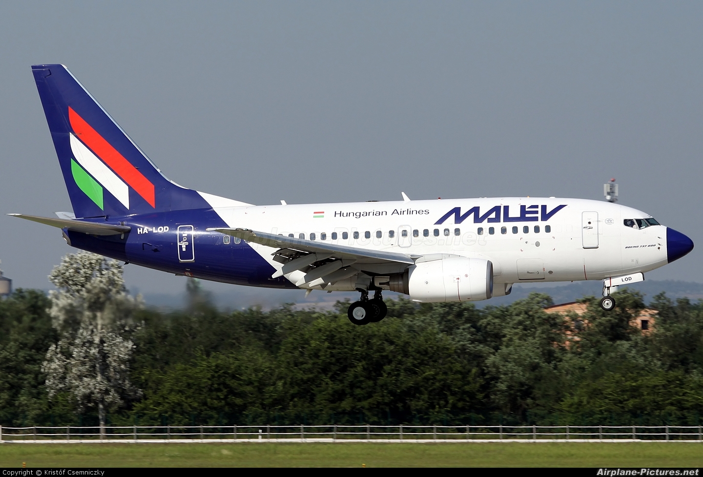 Malev HA-LOD aircraft at Budapest Ferenc Liszt International Airport