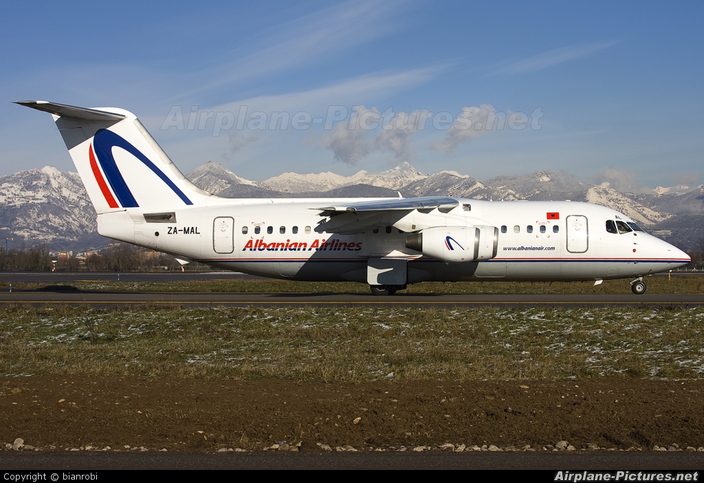 Albanian Airlines ZA-MAL aircraft at Bergamo - Orio al Serio