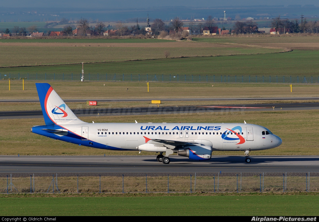Ural Airlines VQ-BDM aircraft at Prague - Václav Havel