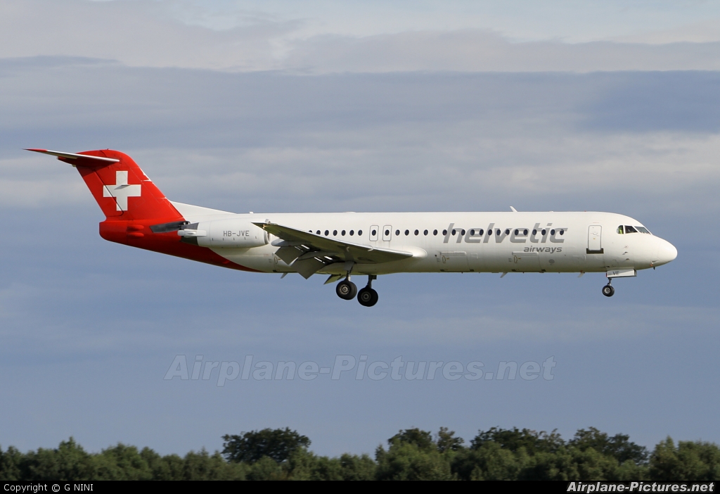 Helvetic Airways HB-JVE aircraft at Luxembourg - Findel