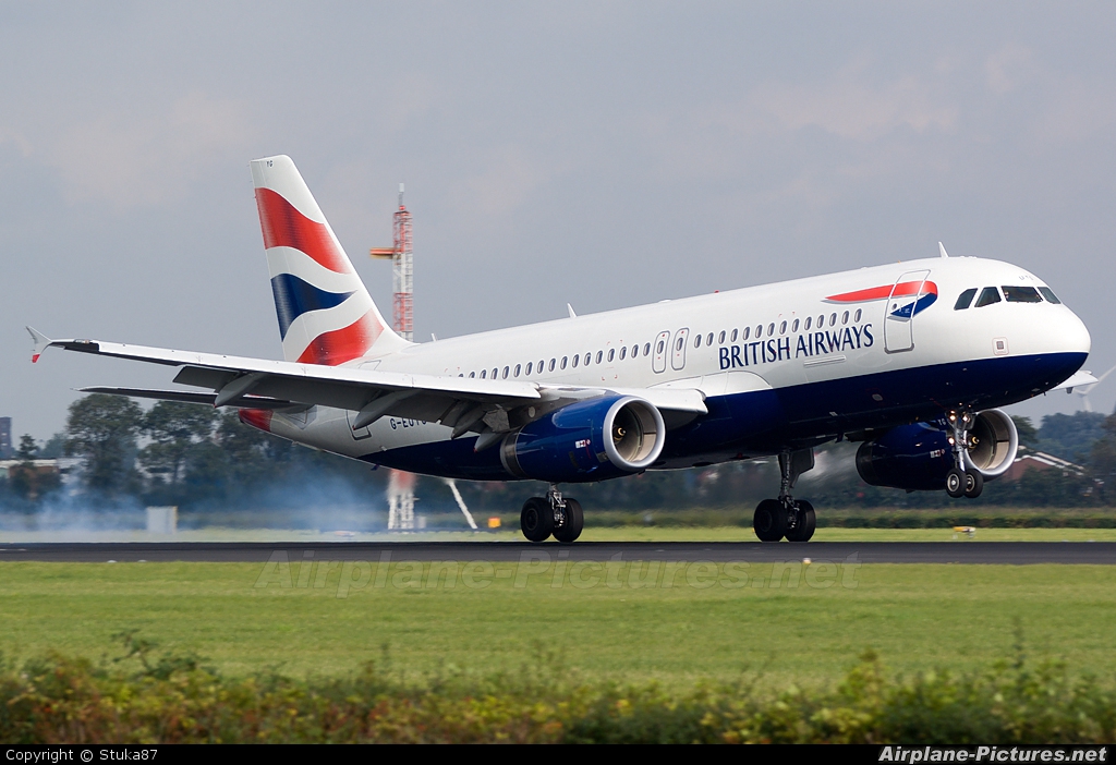 British Airways G-EUYG aircraft at Amsterdam - Schiphol