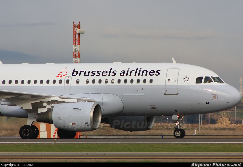 Brussels Airlines OO-SSM aircraft at Rome - Fiumicino