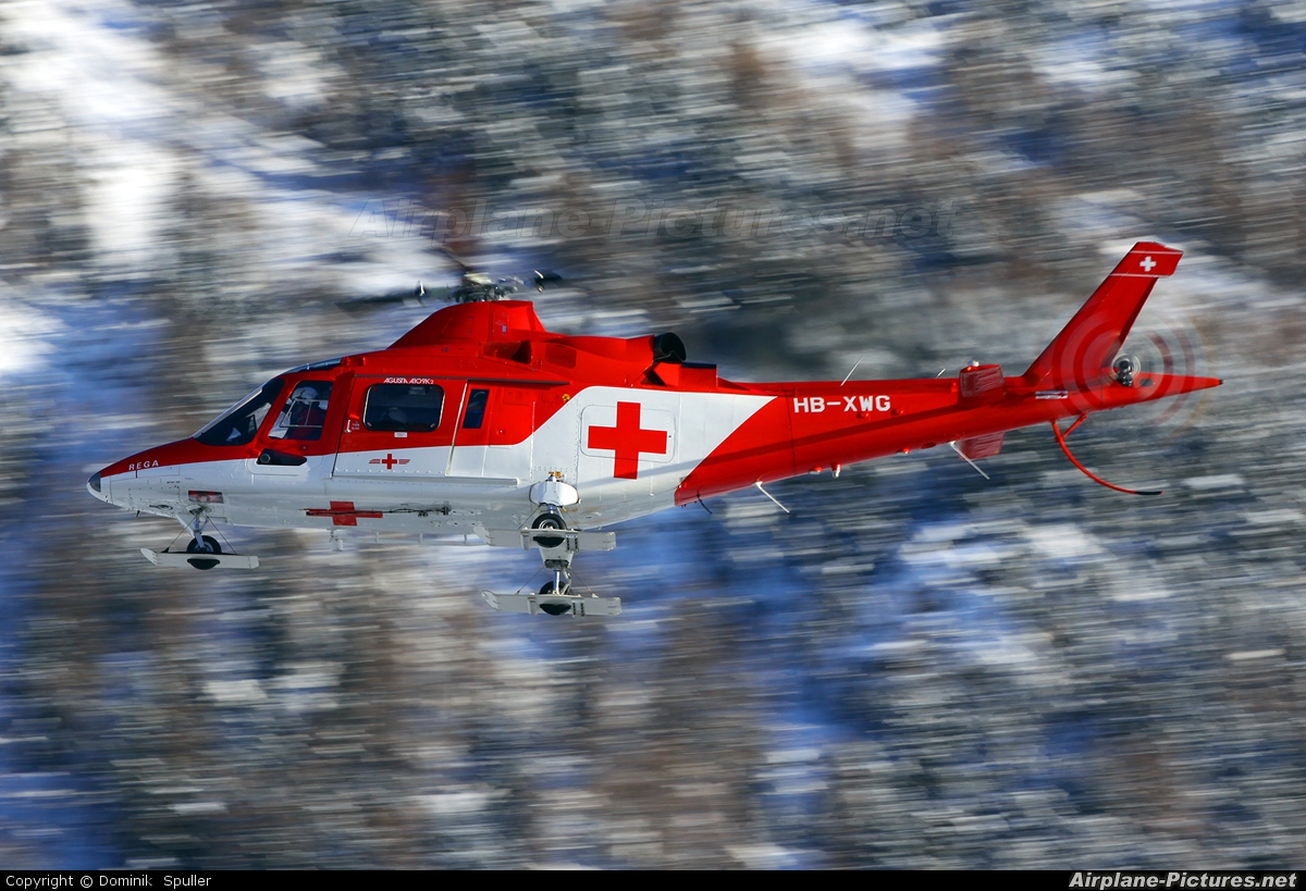 REGA Swiss Air Ambulance  HB-XWG aircraft at Samedan - Engadin