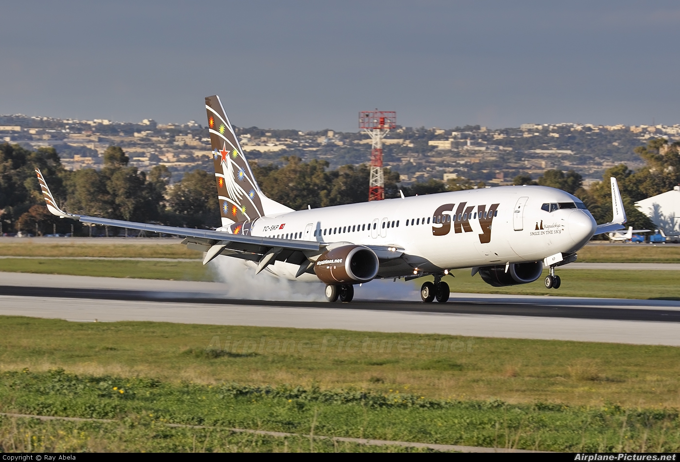 Sky Airlines (Turkey) TC-SKP aircraft at Malta Intl