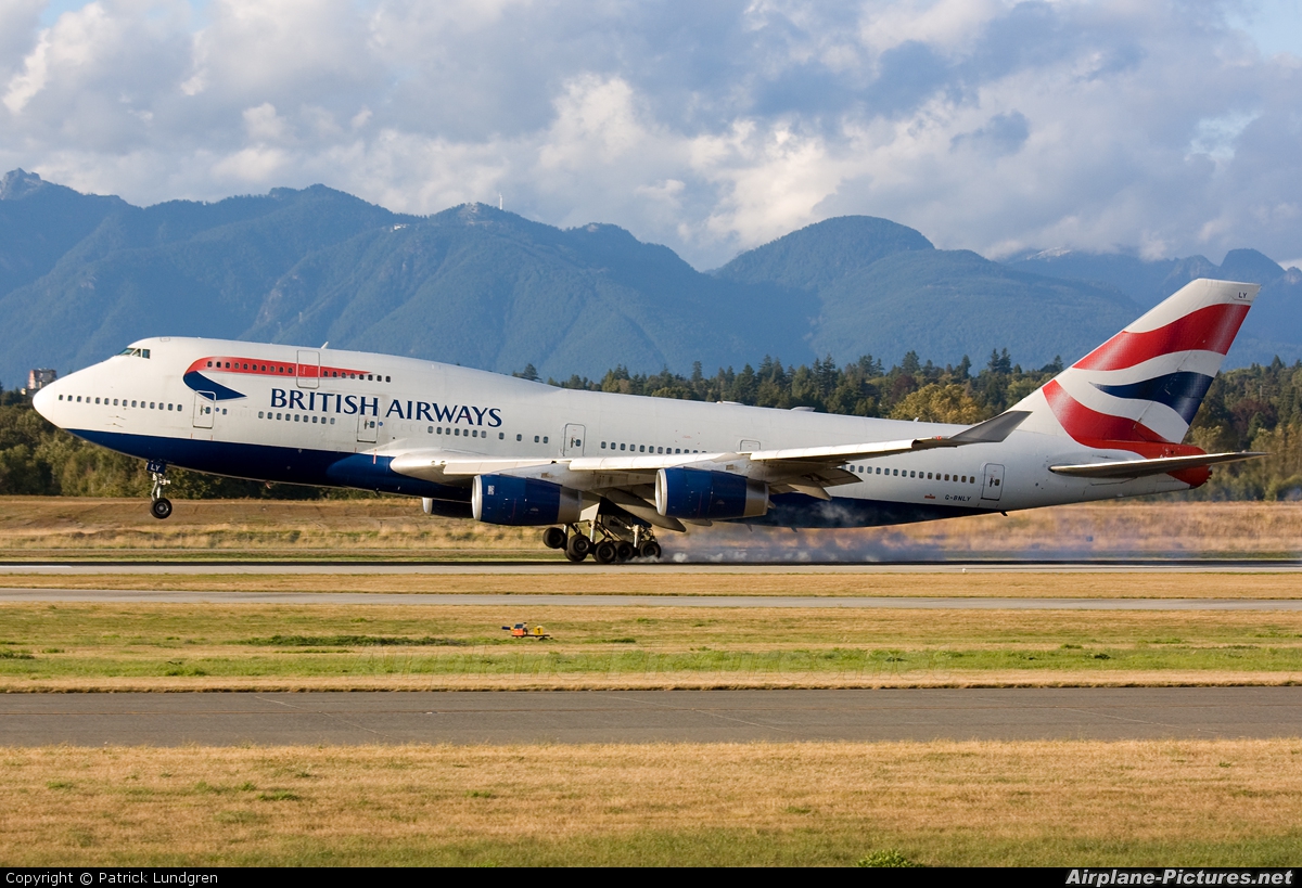 British Airways G-BNLY aircraft at Vancouver Intl, BC