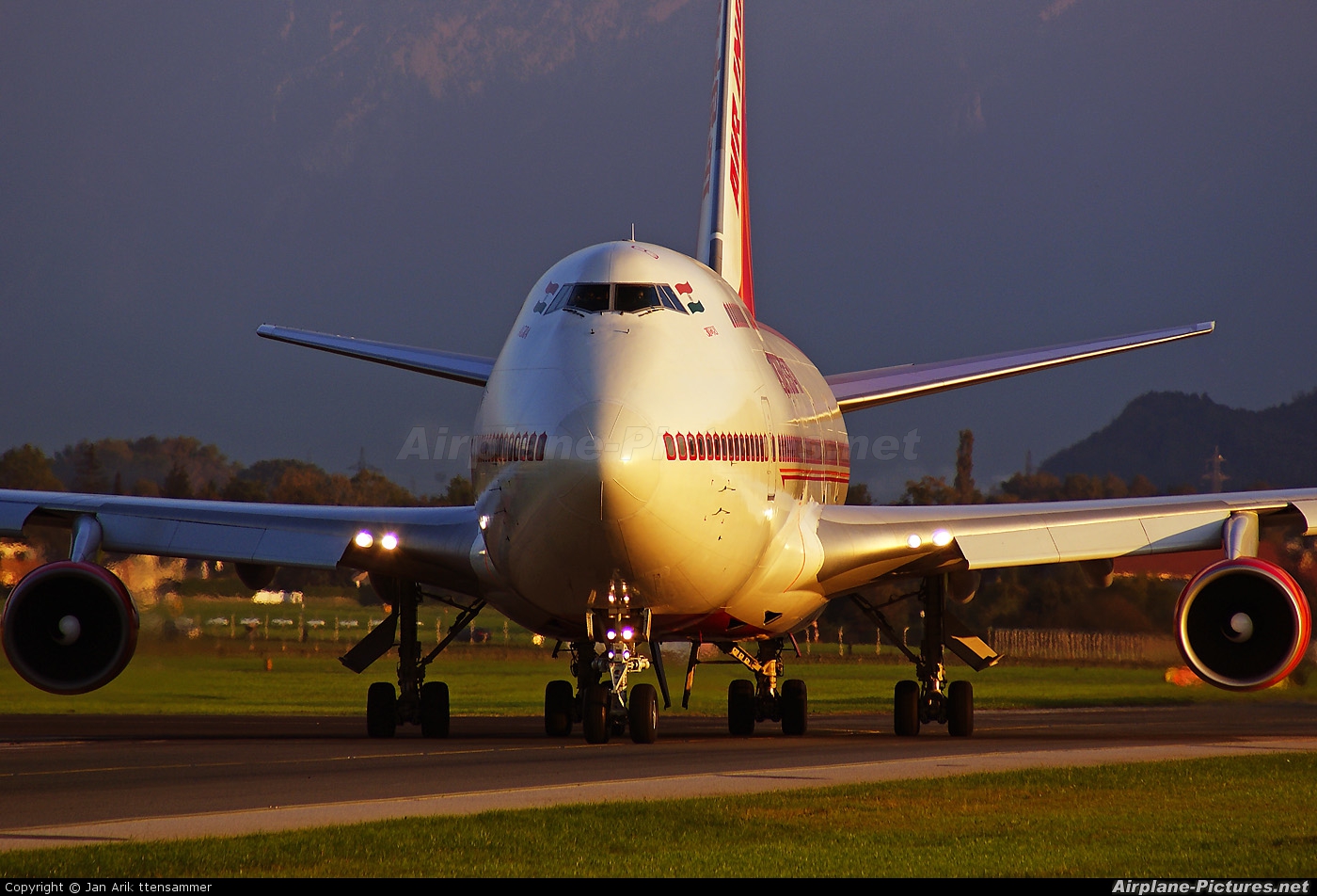 Air India VT-EVA aircraft at Salzburg