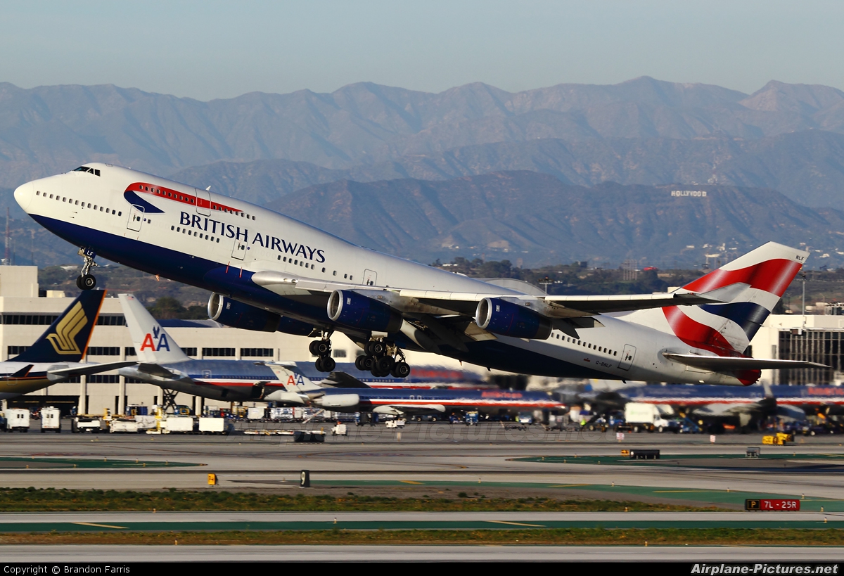 British Airways G-BNLF aircraft at Los Angeles Intl