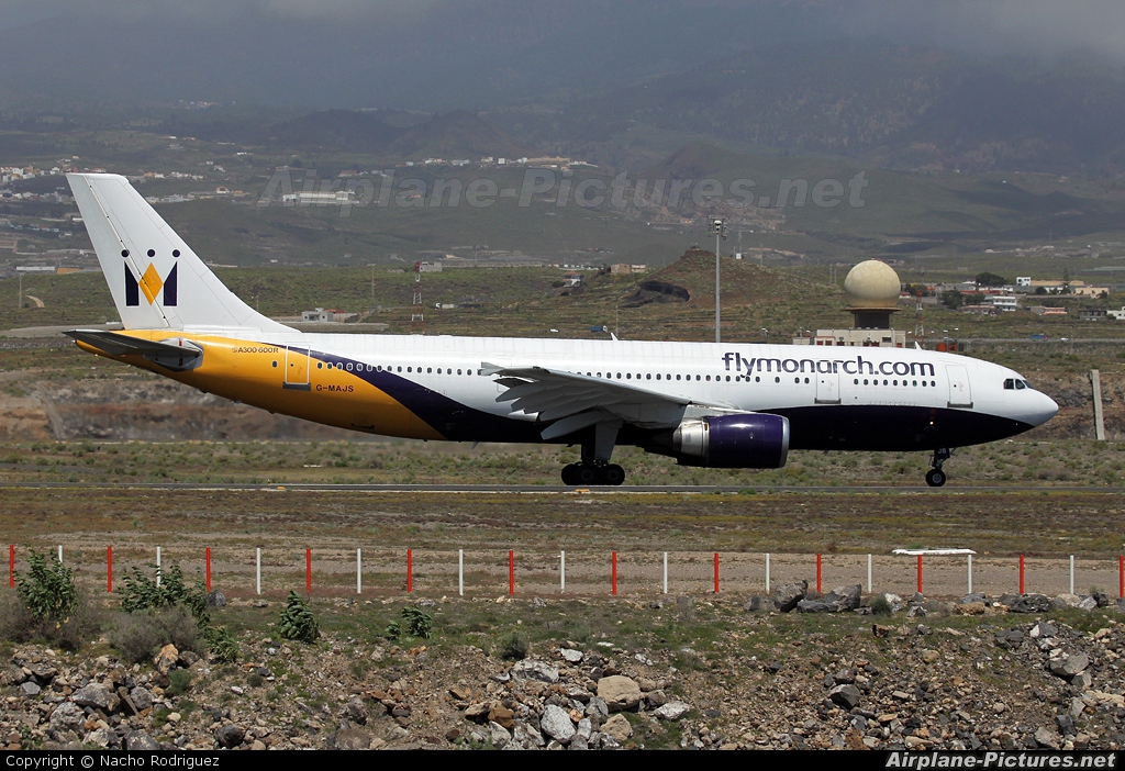 Monarch Airlines G-MAJS aircraft at Tenerife Sur - Reina Sofia