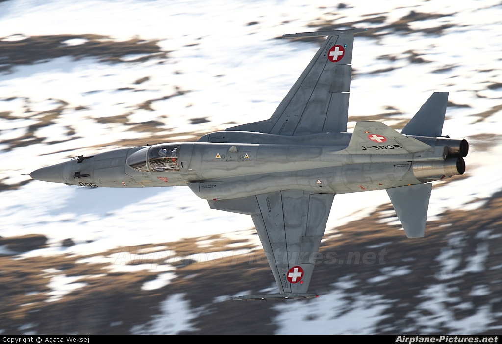 Switzerland - Air Force J-3095 aircraft at Axalp - Ebenfluh Range