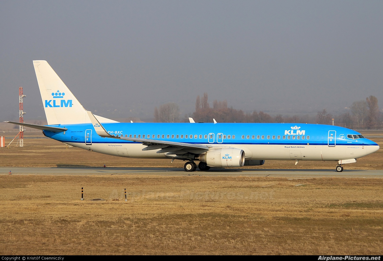 KLM PH-BXC aircraft at Budapest Ferenc Liszt International Airport