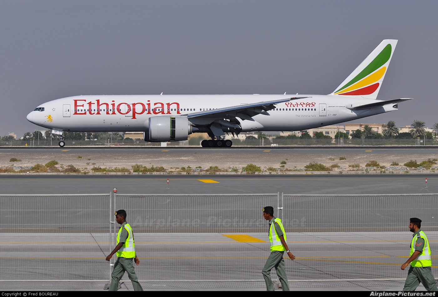 Ethiopian Airlines ET-ANP aircraft at Dubai Intl
