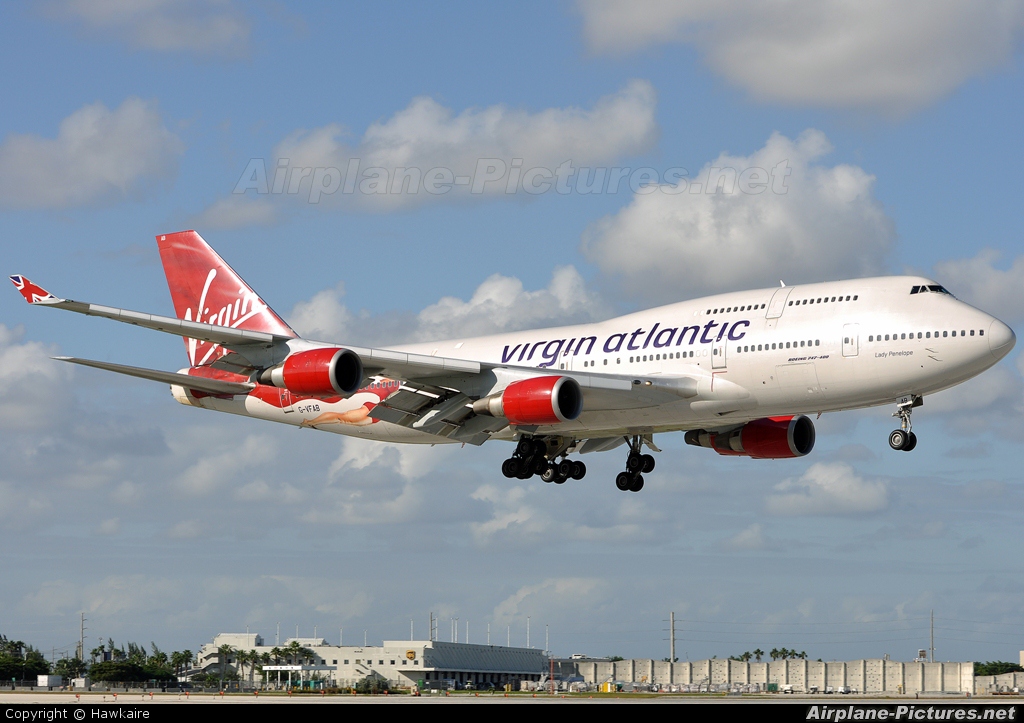 Virgin Atlantic G-VFAB aircraft at Miami Intl