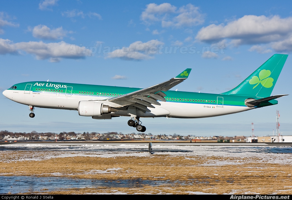 Aer Lingus EI-DAA aircraft at Boston - General Edward Lawrence Logan Intl