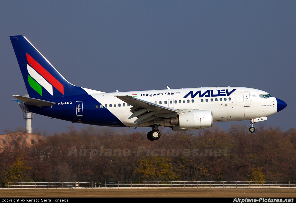 Malev HA-LOG aircraft at Budapest Ferenc Liszt International Airport