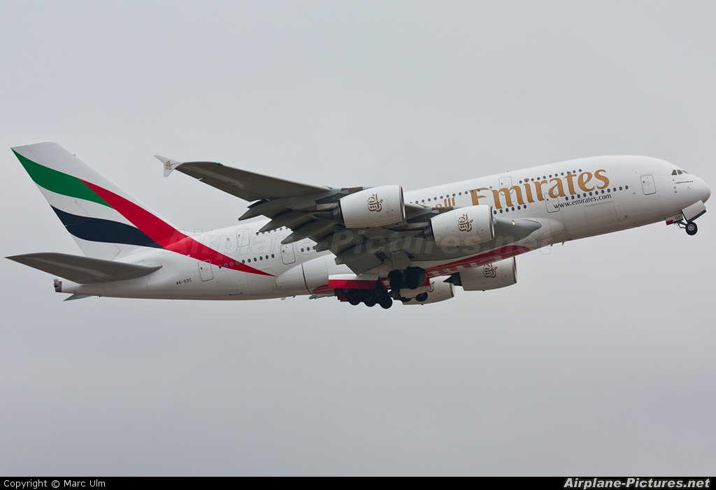 Emirates Airlines A6-EDC aircraft at Munich