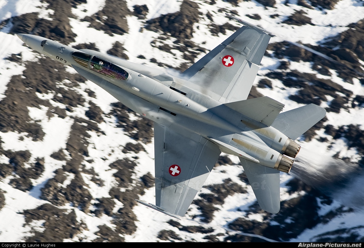 Switzerland - Air Force J-5023 aircraft at Axalp - Ebenfluh Range