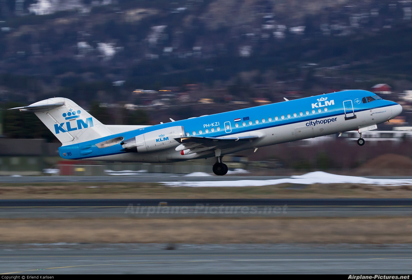 KLM Cityhopper PH-KZI aircraft at Trondheim - Vaernes