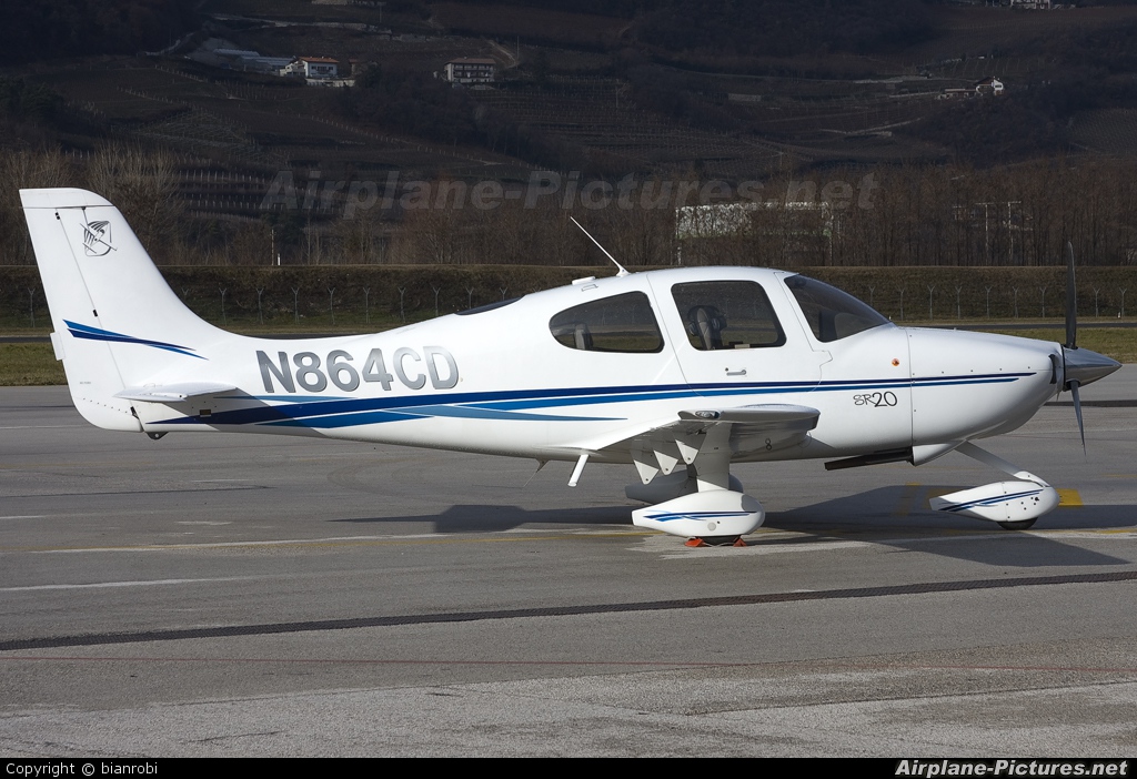 Private N864CD aircraft at Trento - Mattarello
