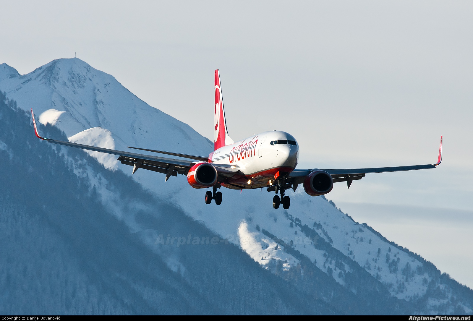 Air Berlin D-ABLA aircraft at Innsbruck