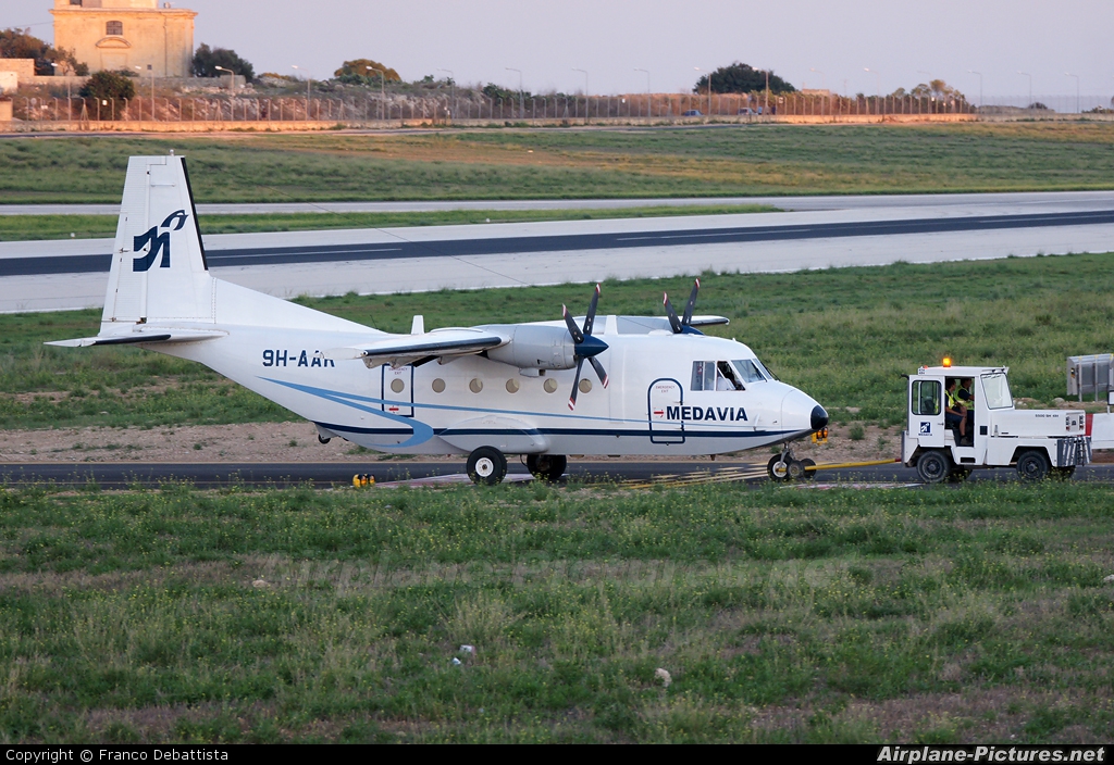 Medavia 9H-AAR aircraft at Malta Intl