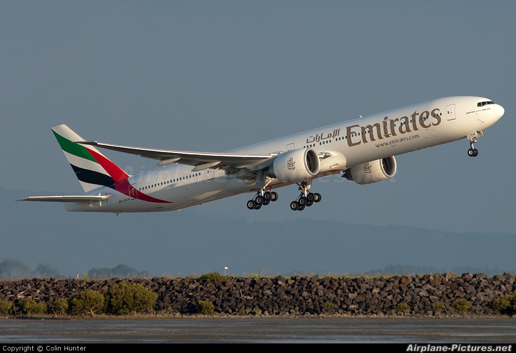 Emirates Airlines A6-ECH aircraft at Auckland Intl