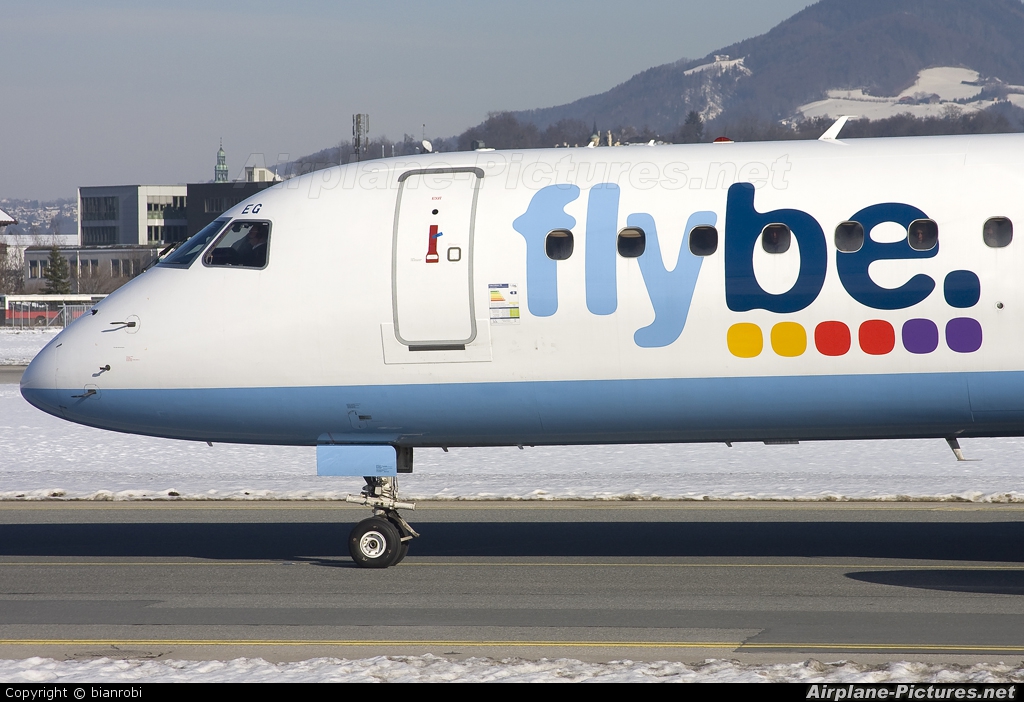 Flybe G-FBEG aircraft at Salzburg