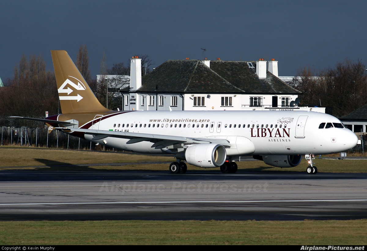 Libyan Airlines 5A-LAH aircraft at Manchester