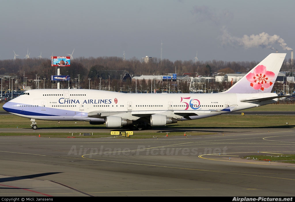 China Airlines B-18208 aircraft at Amsterdam - Schiphol