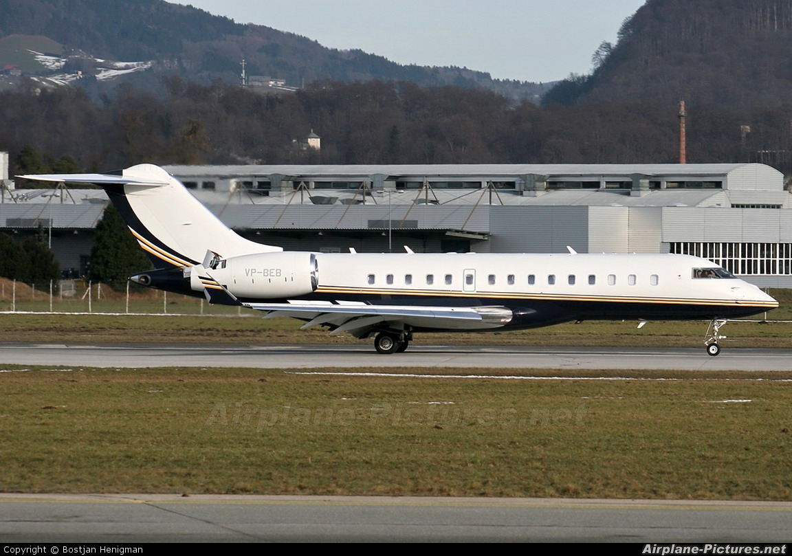 Private VP-BEB aircraft at Salzburg