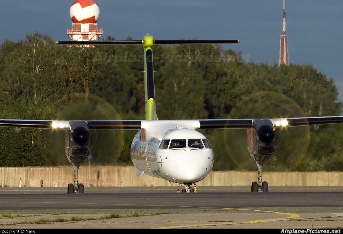 Air Baltic YL-BAE aircraft at Riga Intl