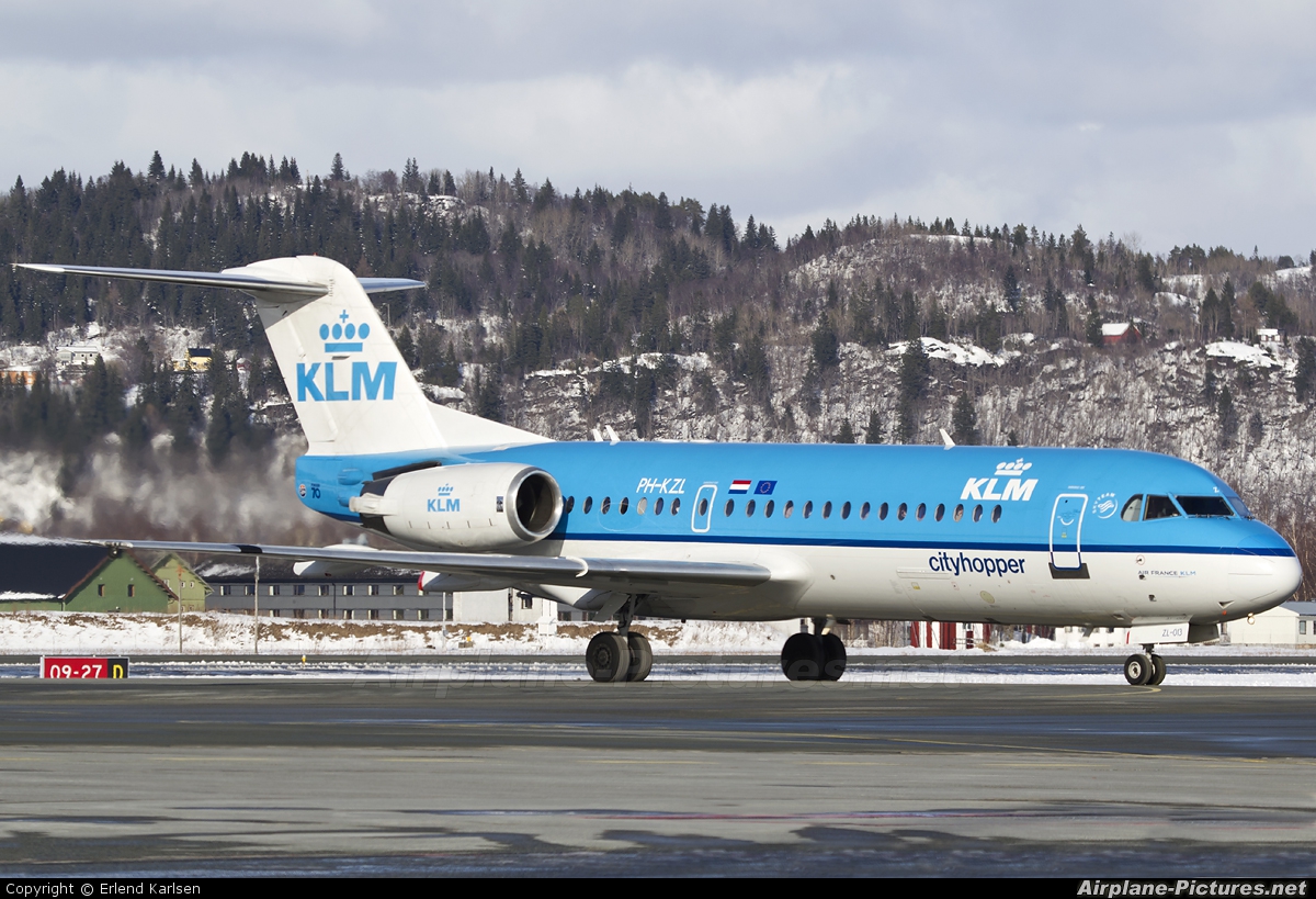 KLM Cityhopper PH-KZL aircraft at Trondheim - Vaernes