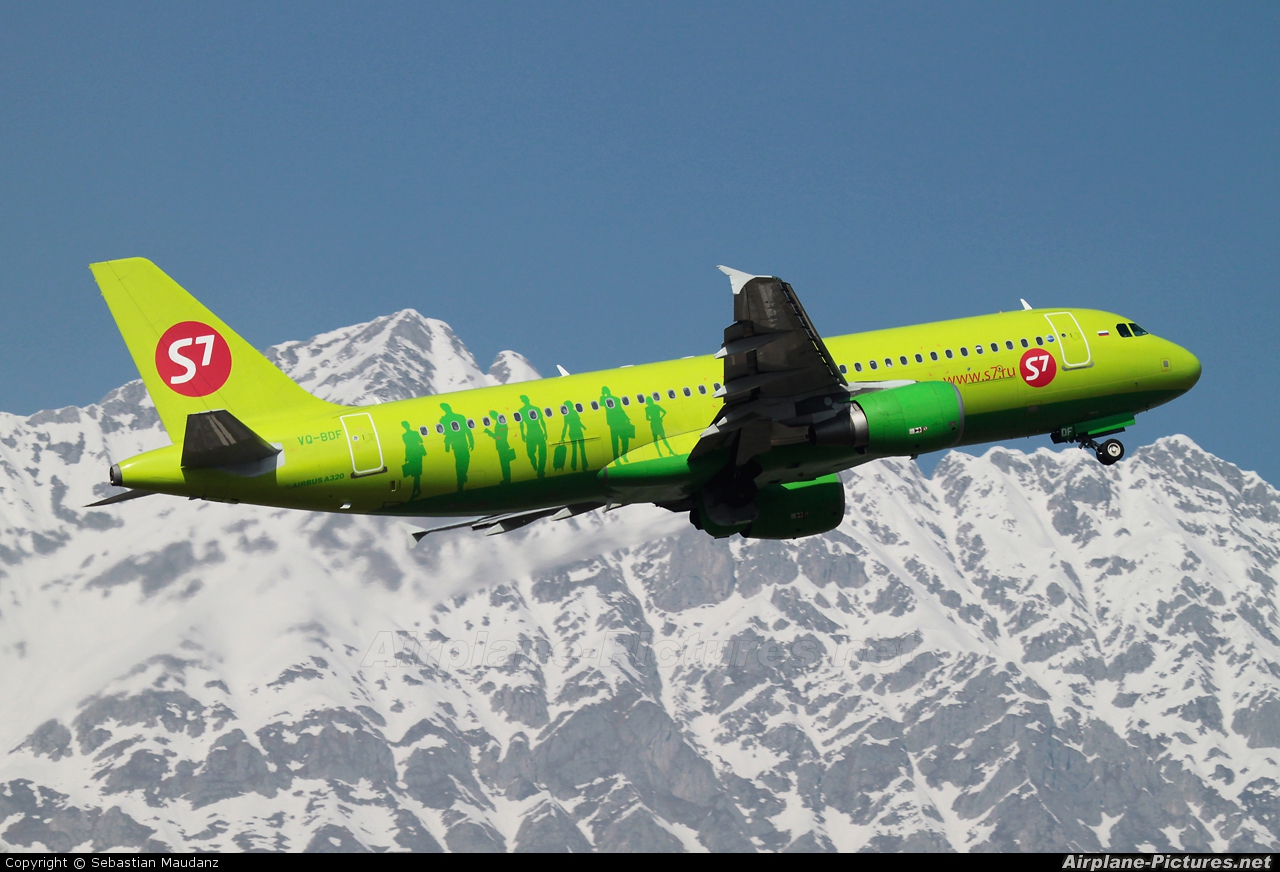 S7 Airlines VQ-BDF aircraft at Innsbruck