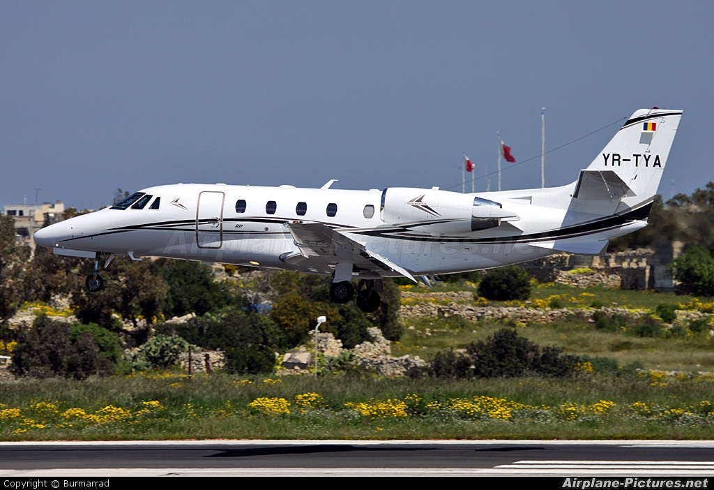 Toyo Aviation YR-TYA aircraft at Malta Intl