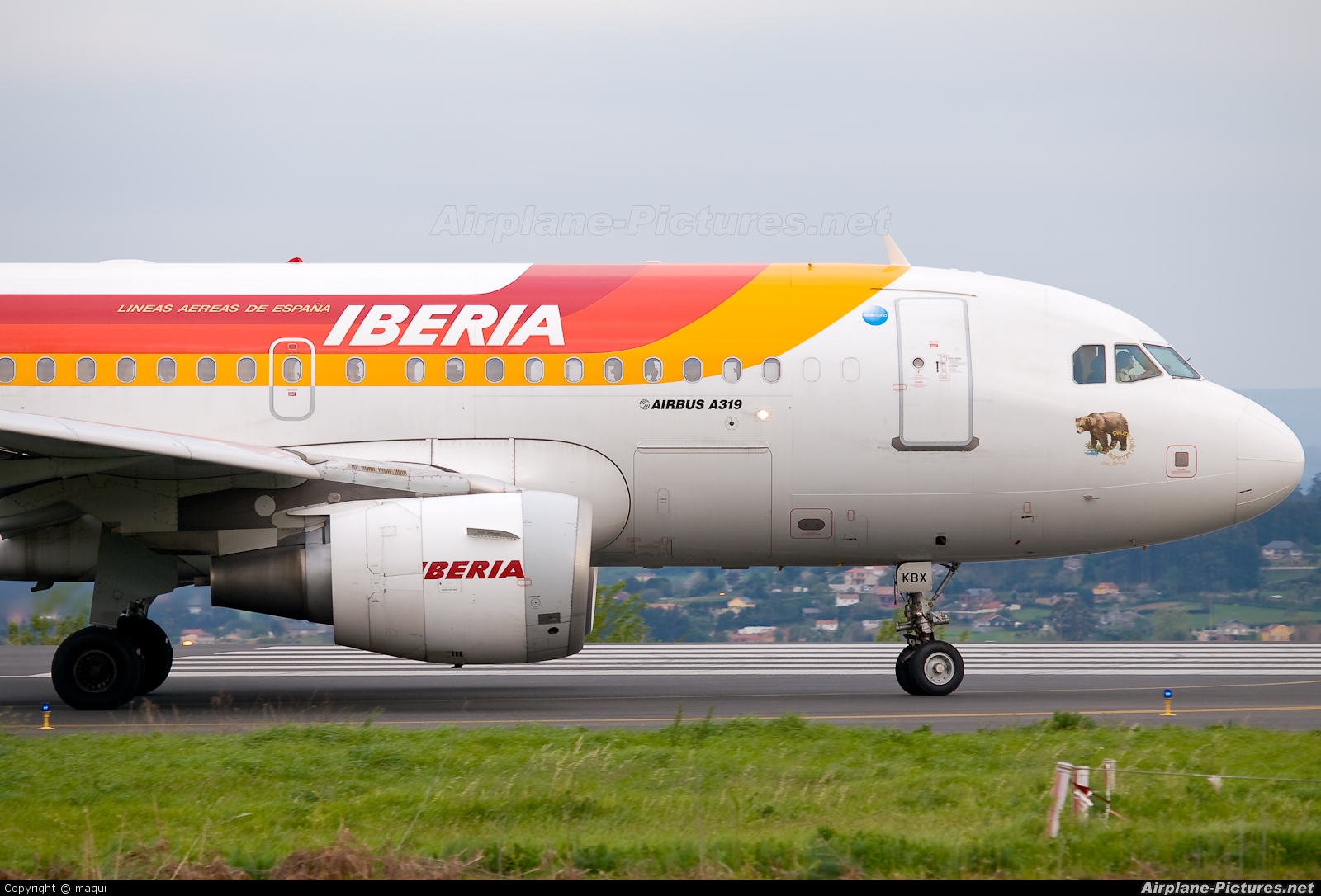 Iberia EC-KBX aircraft at La Coruña