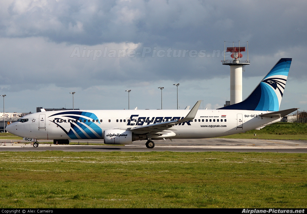 Egyptair SU-GCZ aircraft at Lisbon