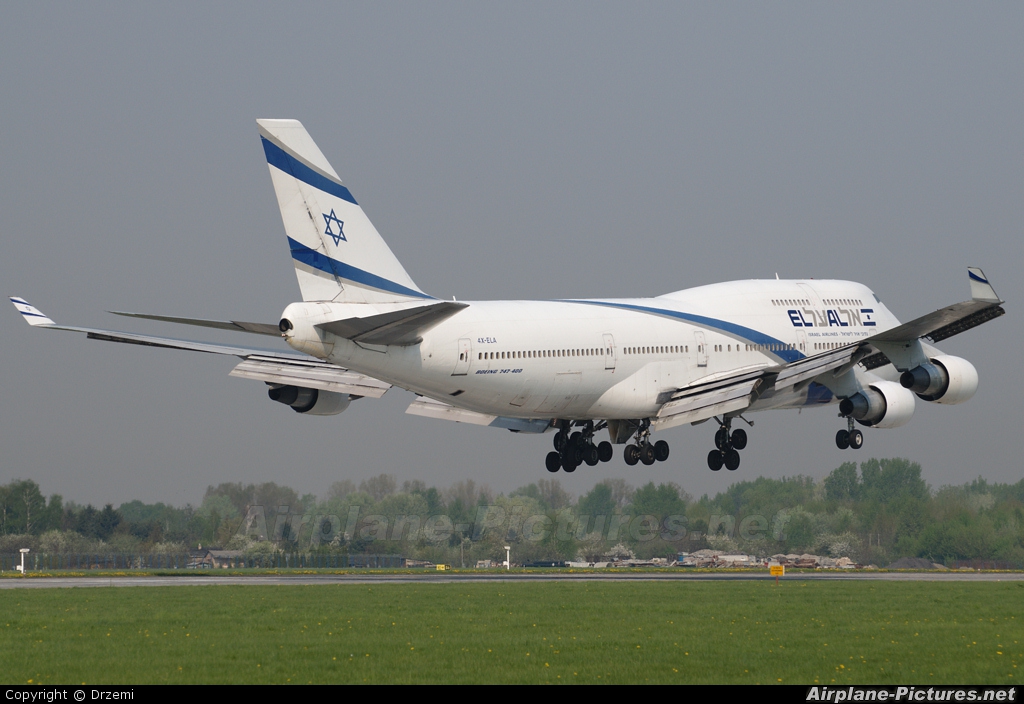 El Al Israel Airlines 4X-ELA aircraft at Warsaw - Frederic Chopin
