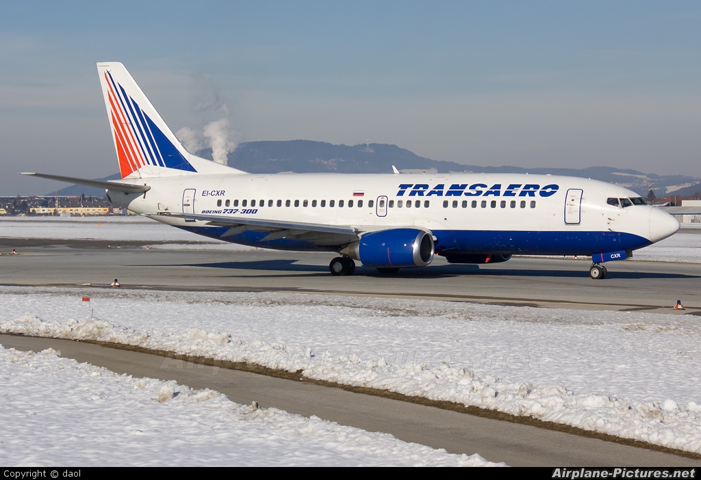Transaero Airlines EI-CXR aircraft at Salzburg